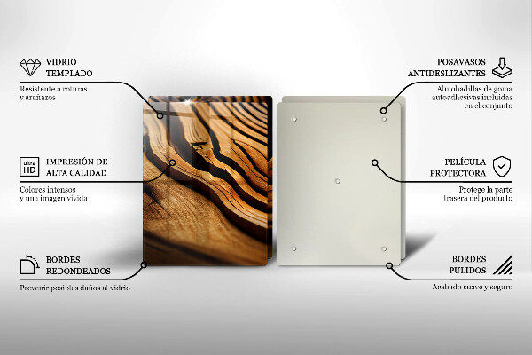 Osłona ściany przy kuchence gazowej Pień drewna