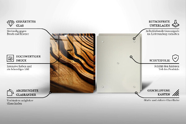 Osłona ściany przy kuchence gazowej Pień drewna