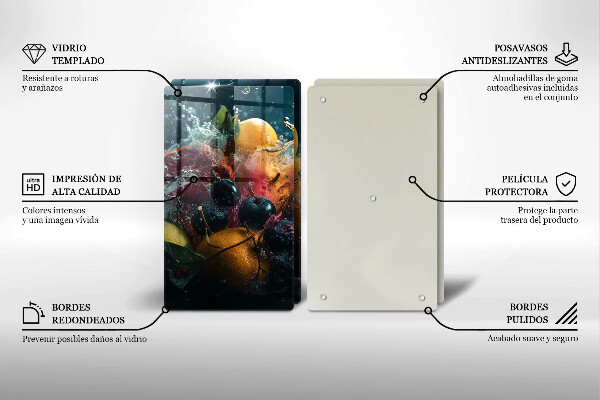 Osłona ściany przy kuchence gazowej Owoce w wodzie