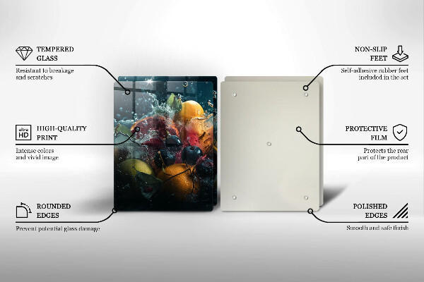 Osłona ściany przy kuchence gazowej Owoce w wodzie