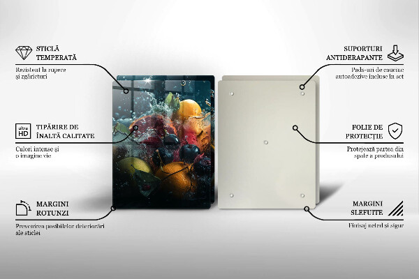 Osłona ściany przy kuchence gazowej Owoce w wodzie