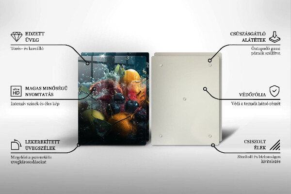 Osłona ściany przy kuchence gazowej Owoce w wodzie