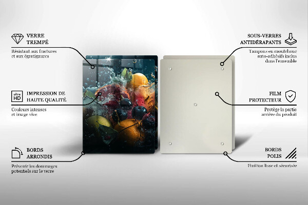 Osłona ściany przy kuchence gazowej Owoce w wodzie