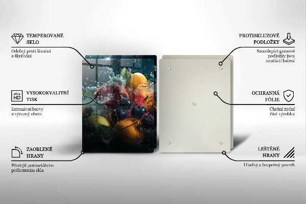 Osłona ściany przy kuchence gazowej Owoce w wodzie