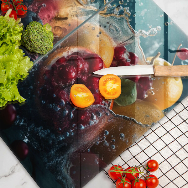 Osłona ściany przy kuchence gazowej Owoce w wodzie