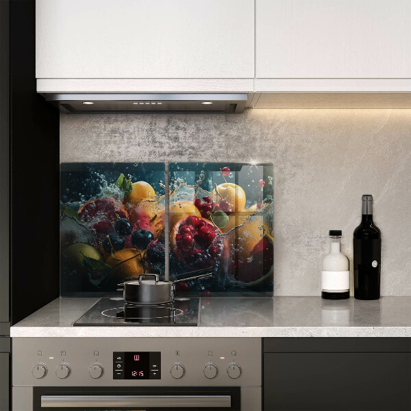 Osłona ściany przy kuchence gazowej Owoce w wodzie