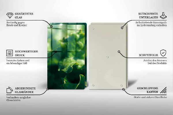 Osłona ściany przy kuchence gazowej Liście sałaty