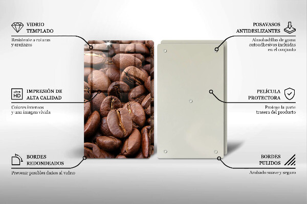 Osłona ściany przy kuchence gazowej Ziarna kawy