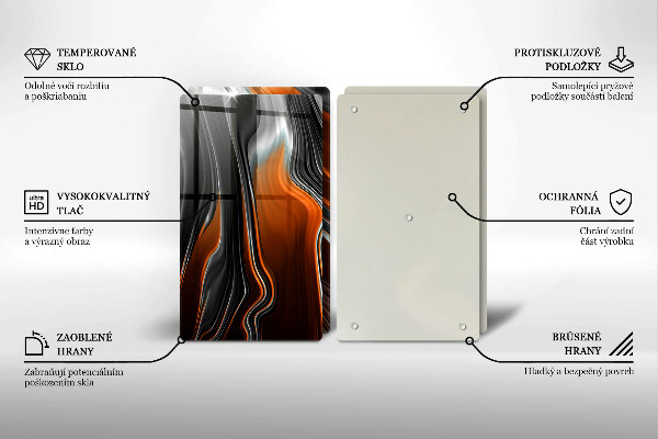 Osłona płyty indukcyjnej Wzór Abstrakcyjny