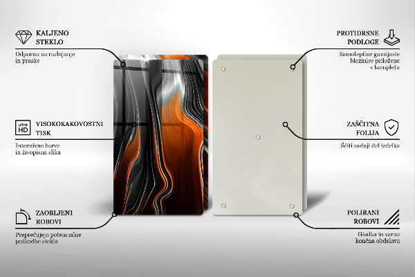 Osłona płyty indukcyjnej Wzór Abstrakcyjny