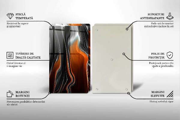 Osłona płyty indukcyjnej Wzór Abstrakcyjny