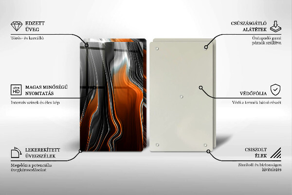 Osłona płyty indukcyjnej Wzór Abstrakcyjny