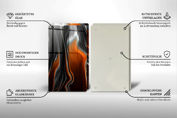 Osłona płyty indukcyjnej Wzór Abstrakcyjny