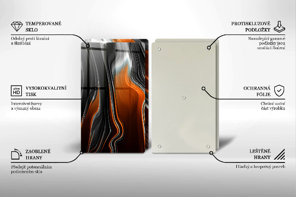 Osłona płyty indukcyjnej Wzór Abstrakcyjny