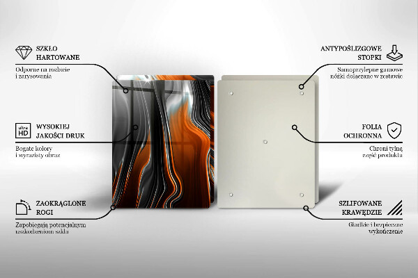 Osłona płyty indukcyjnej Wzór Abstrakcyjny