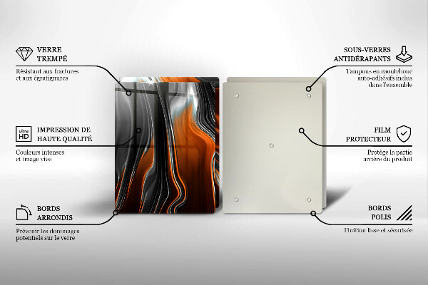 Osłona płyty indukcyjnej Wzór Abstrakcyjny