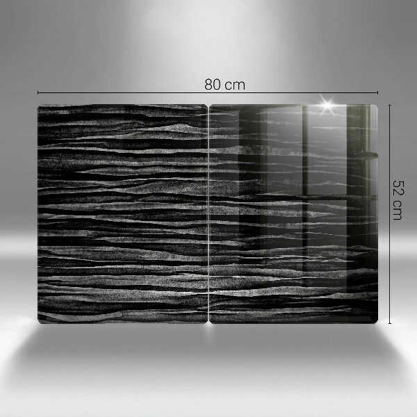 Osłona płyty indukcyjnej Czarna abstrakcja