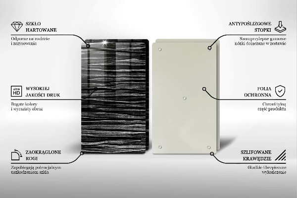 Osłona płyty indukcyjnej Czarna abstrakcja