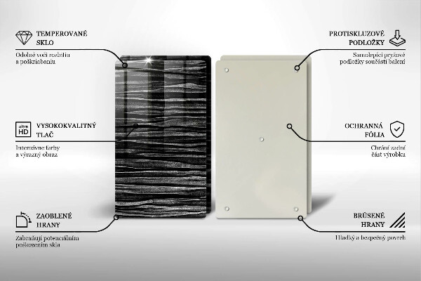 Osłona płyty indukcyjnej Czarna abstrakcja