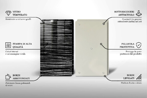 Osłona płyty indukcyjnej Czarna abstrakcja
