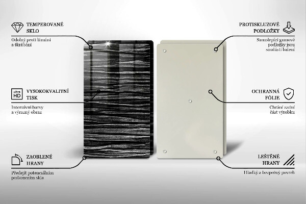 Osłona płyty indukcyjnej Czarna abstrakcja