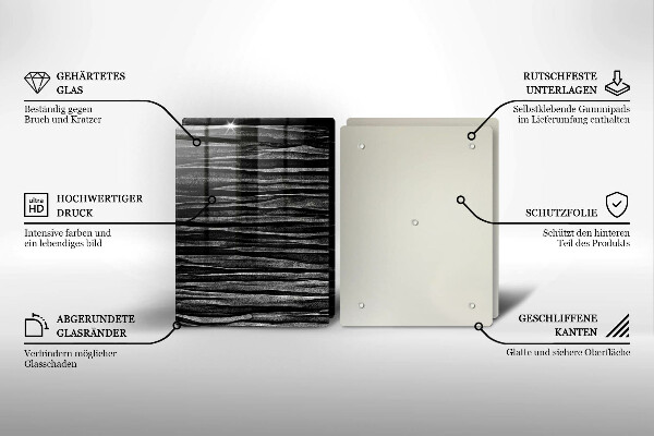Osłona płyty indukcyjnej Czarna abstrakcja