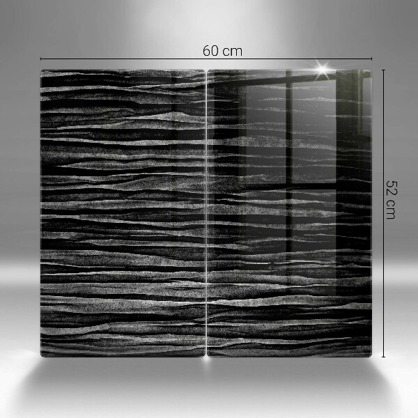 Osłona płyty indukcyjnej Czarna abstrakcja