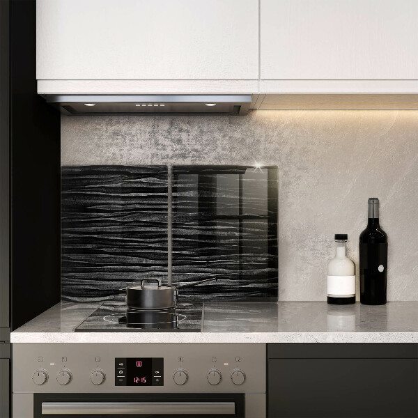 Osłona płyty indukcyjnej Czarna abstrakcja