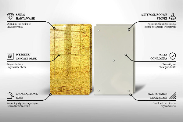 Osłona płyty indukcyjnej Żółta abstrakcja