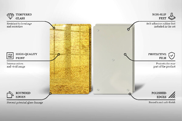 Osłona płyty indukcyjnej Żółta abstrakcja