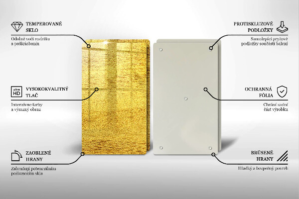 Osłona płyty indukcyjnej Żółta abstrakcja