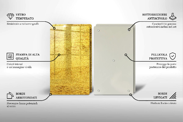 Osłona płyty indukcyjnej Żółta abstrakcja