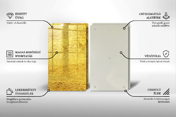 Osłona płyty indukcyjnej Żółta abstrakcja