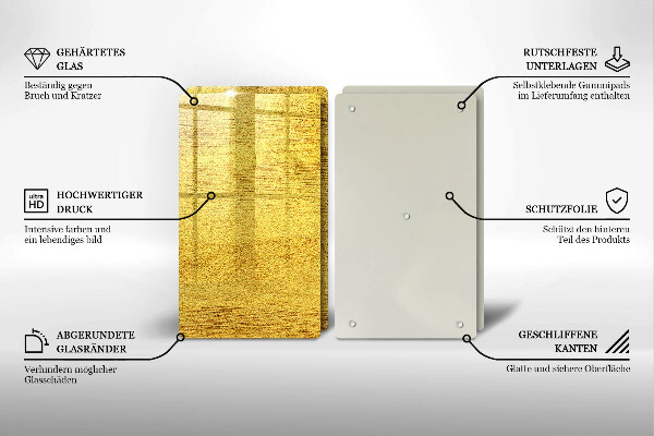 Osłona płyty indukcyjnej Żółta abstrakcja