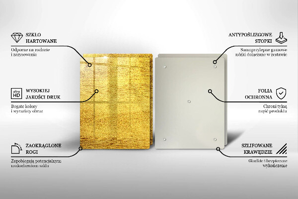 Osłona płyty indukcyjnej Żółta abstrakcja