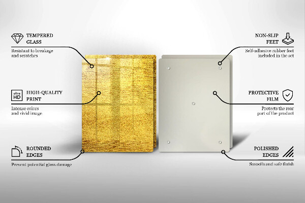 Osłona płyty indukcyjnej Żółta abstrakcja