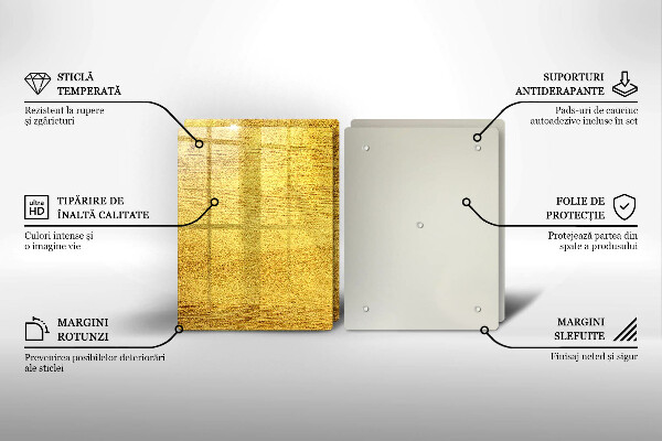 Osłona płyty indukcyjnej Żółta abstrakcja