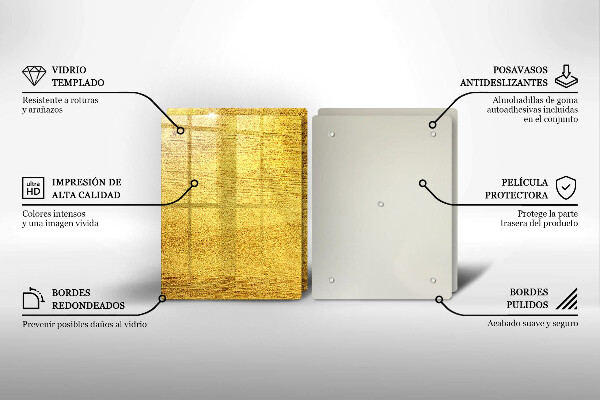 Osłona płyty indukcyjnej Żółta abstrakcja