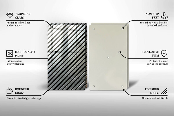 Osłona płyty indukcyjnej Metalowe linie