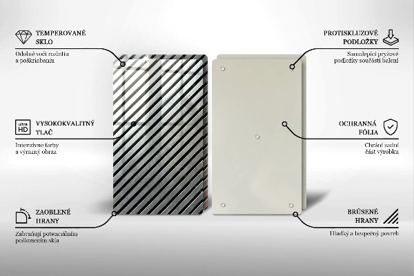 Osłona płyty indukcyjnej Metalowe linie