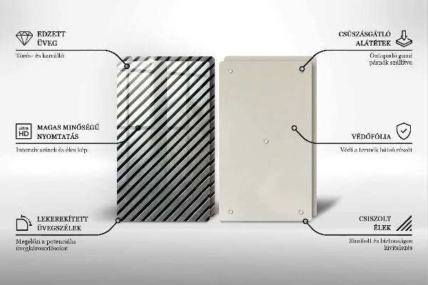 Osłona płyty indukcyjnej Metalowe linie