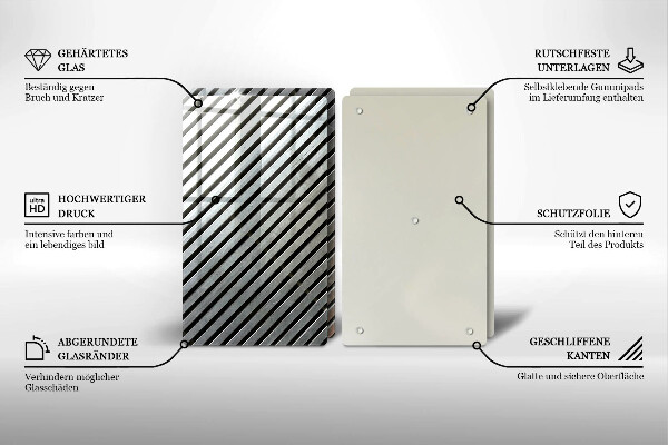 Osłona płyty indukcyjnej Metalowe linie