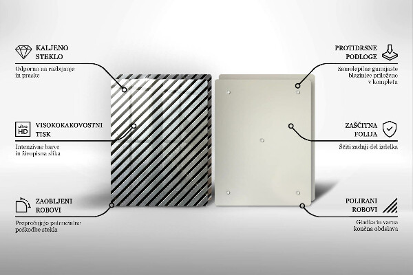 Osłona płyty indukcyjnej Metalowe linie