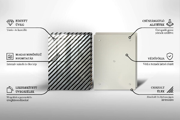 Osłona płyty indukcyjnej Metalowe linie