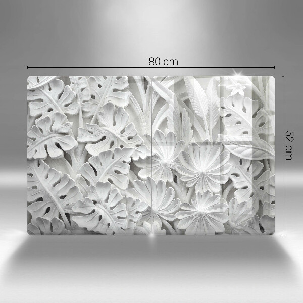 Osłona płyty indukcyjnej Białe kwiaty