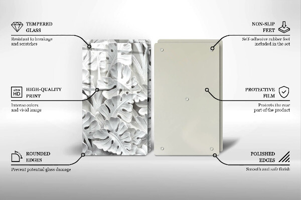 Osłona płyty indukcyjnej Białe kwiaty