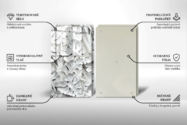 Osłona płyty indukcyjnej Białe kwiaty