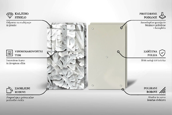 Osłona płyty indukcyjnej Białe kwiaty