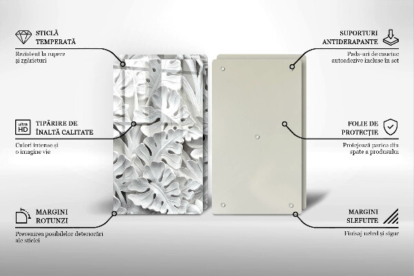 Osłona płyty indukcyjnej Białe kwiaty