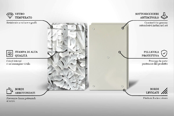 Osłona płyty indukcyjnej Białe kwiaty